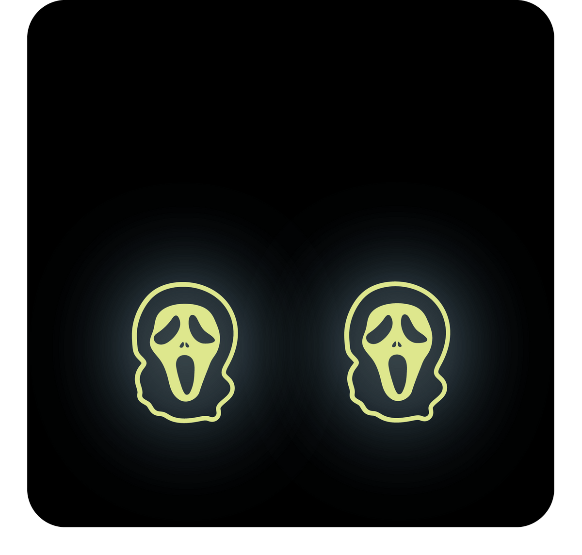 Boucles d'oreilles masque effrayant - BRILLENT DANS LE NOIR / Boucles d'oreilles d'Halloween