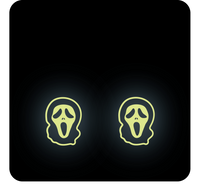 Boucles d'oreilles masque effrayant - BRILLENT DANS LE NOIR / Boucles d'oreilles d'Halloween