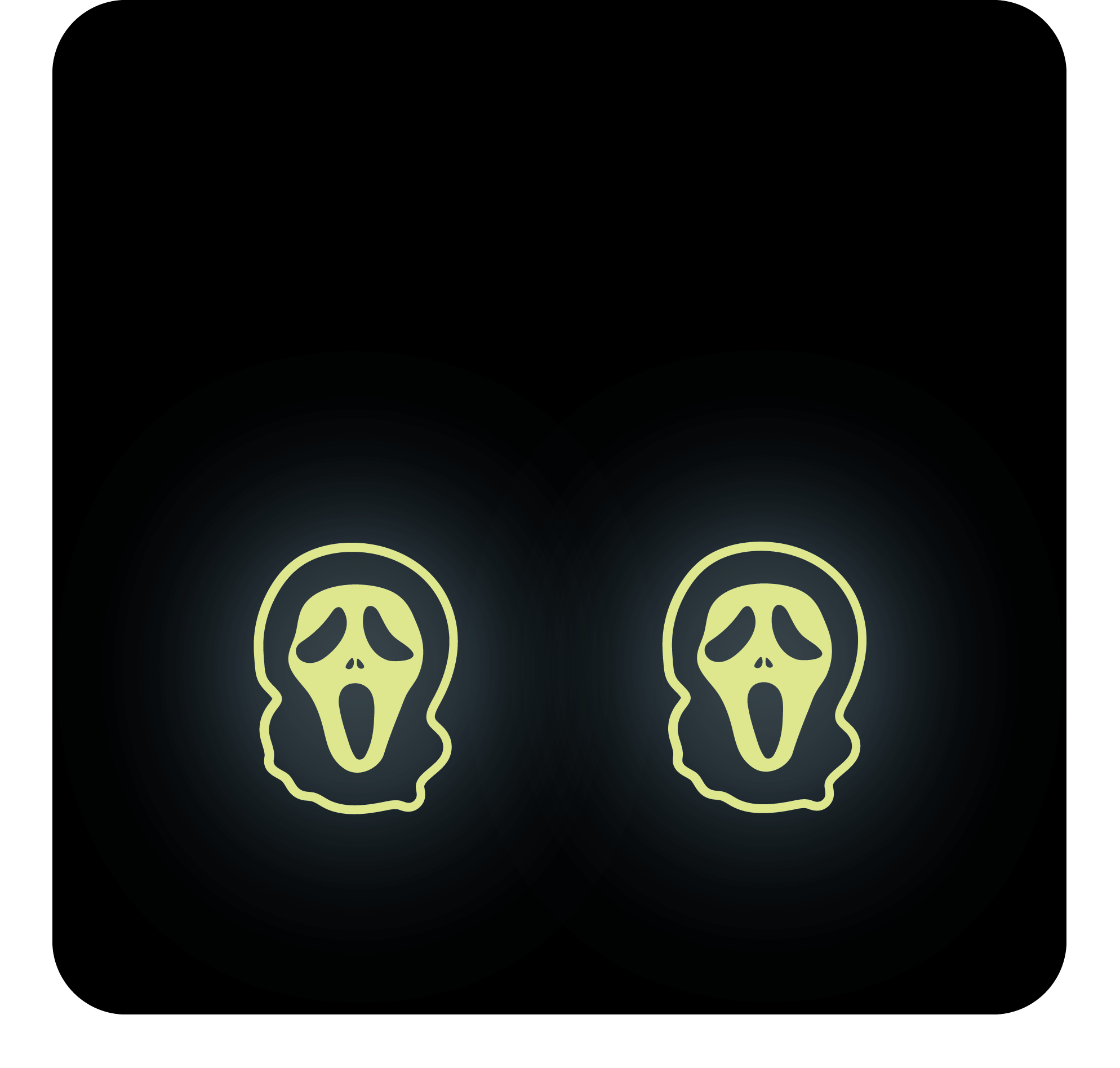 Boucles d'oreilles masque effrayant - BRILLENT DANS LE NOIR / Boucles d'oreilles d'Halloween