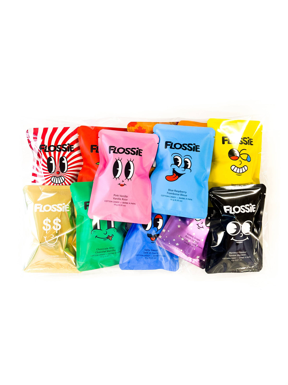 Pack d'échantillons de bonbons en coton Flossie