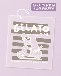 Motif thermocollant glace - Gelato Time - chien, glace, été - à repasser: Rouge
