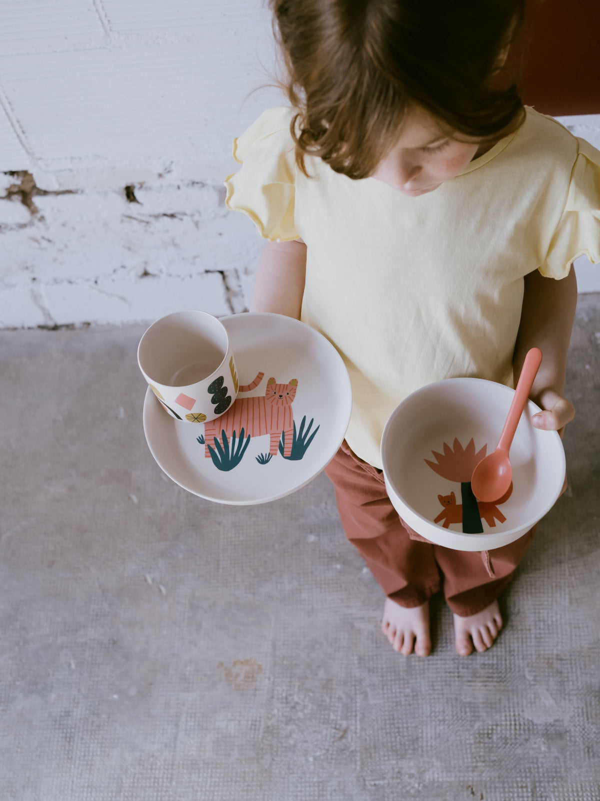 Ensemble de vaisselle illustré pour enfants - Tigre