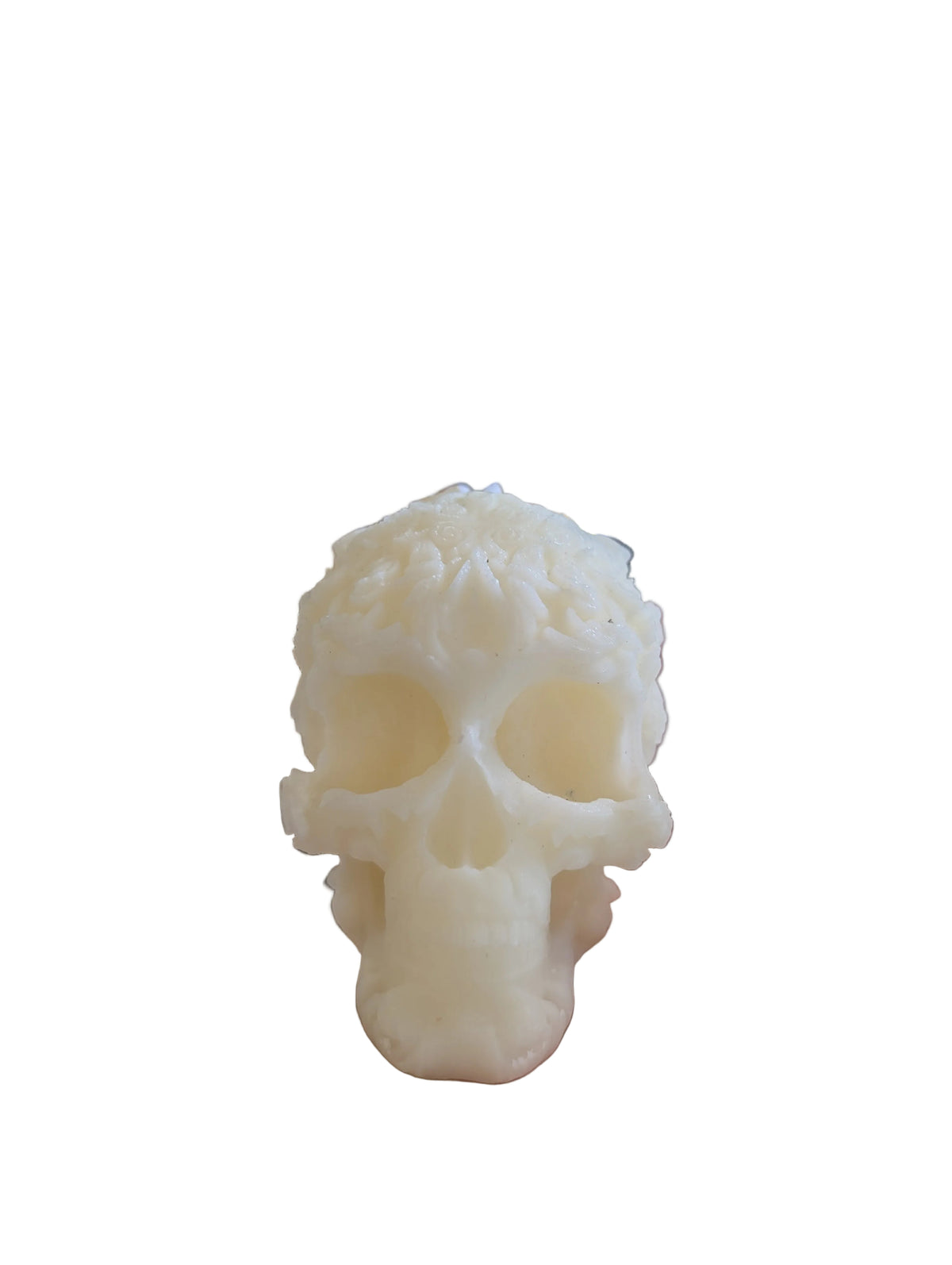 Chandelle soya d'Halloween en forme de crâne squelette (Blanc)