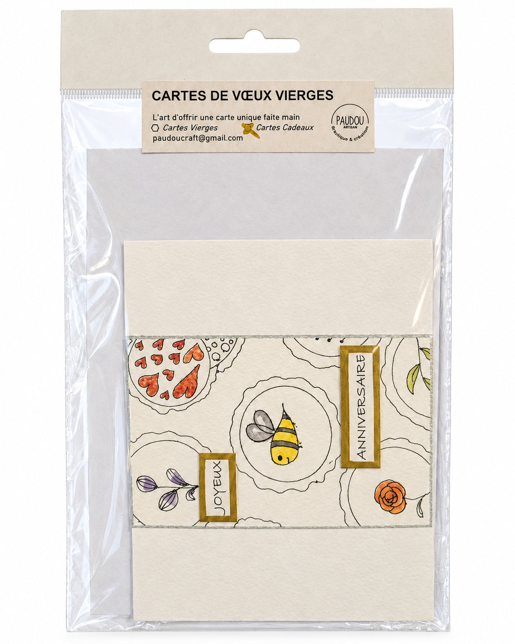 Cartes-cadeaux (modèles variés) 4''x5'' - PauDou Artisan