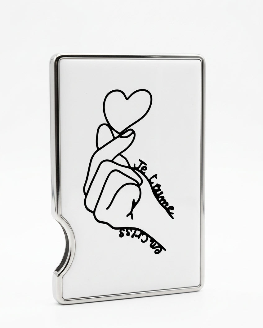 Carte de vœux 4"x6" - Je t'aime en criss