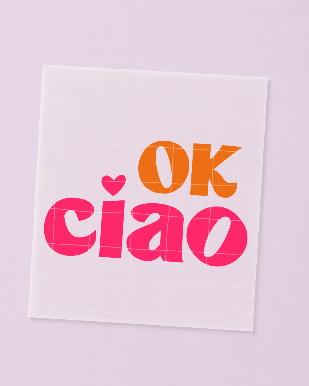 Transfert thermocollant OK Ciao - cœur - thermocollant