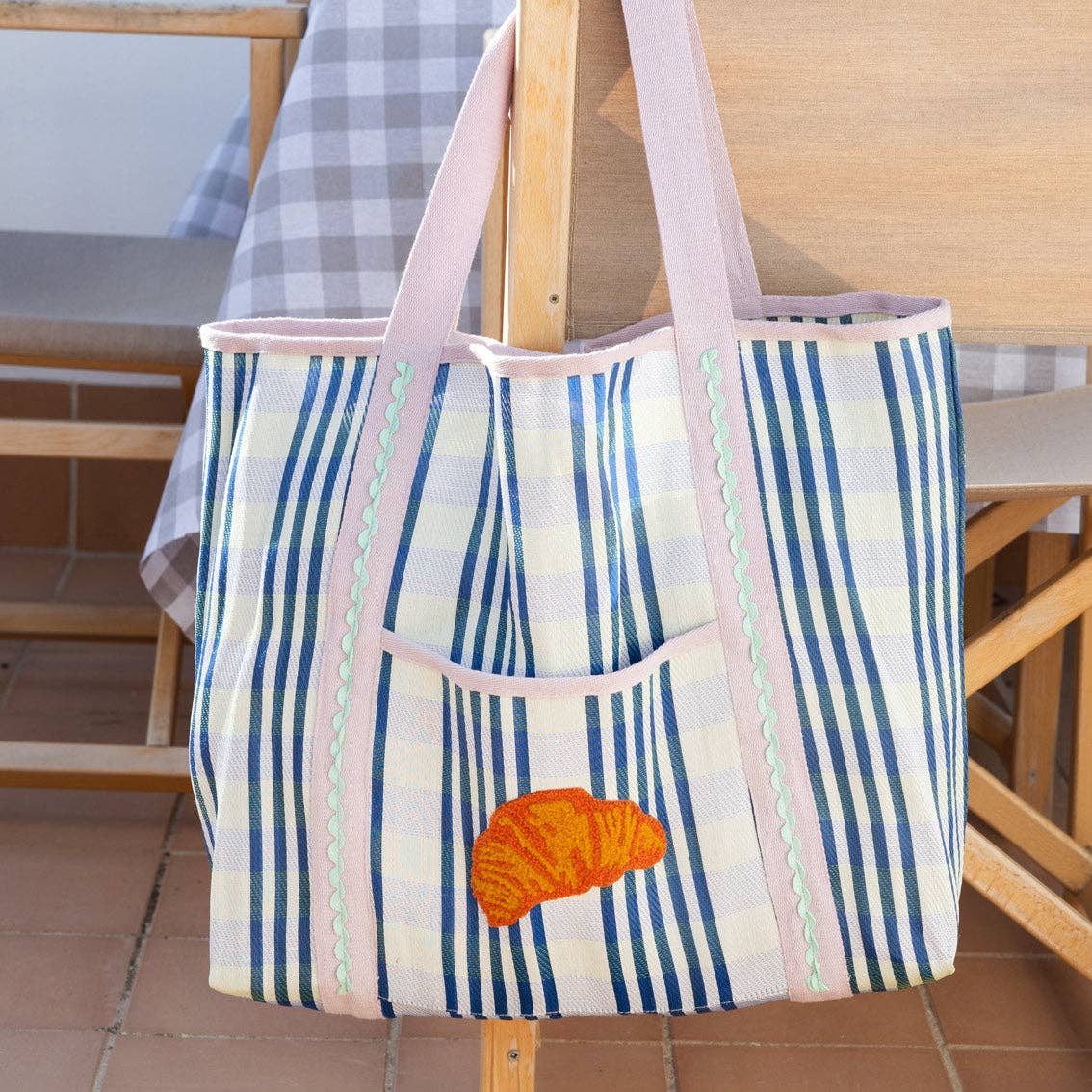 Sac fourre-tout croissant en plastique recyclé