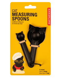Cuillères à mesurer noires - Chat