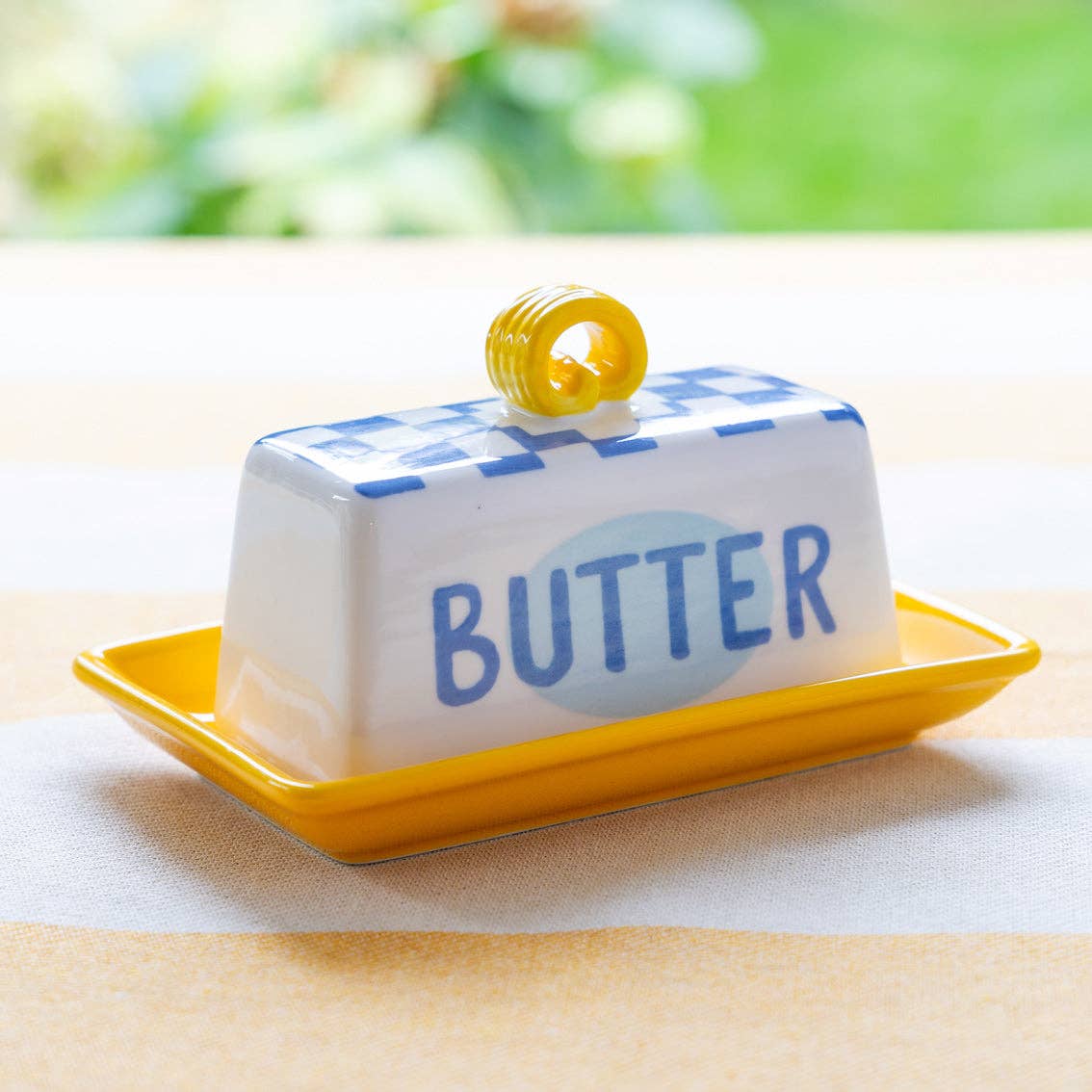 Beurrier à carreaux bleus | Cadeaux de cuisine |