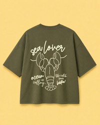 Transfert thermocollant Homard - Homard amoureux de la mer - À repasser: Bleu