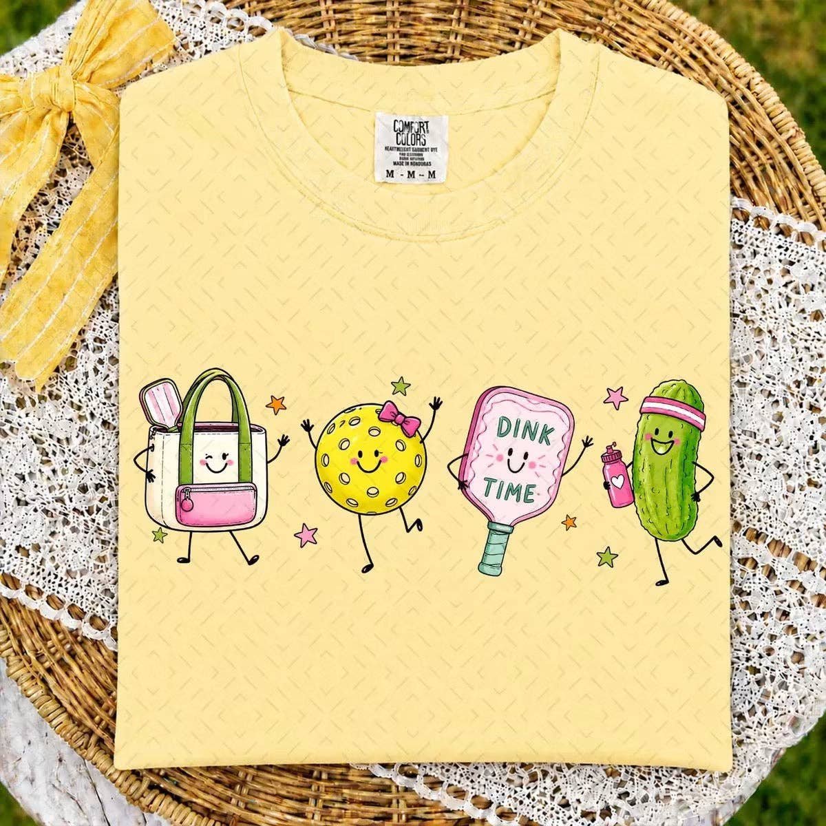 Transfert DTF pleine couleur pour T-shirt - Gribouillis Pickleball: Adult (11")