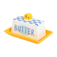 Beurrier à carreaux bleus | Cadeaux de cuisine |