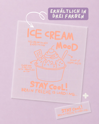 Motif thermocollant Glace - Ambiance Glace - Été - À repasser: Orange pastel