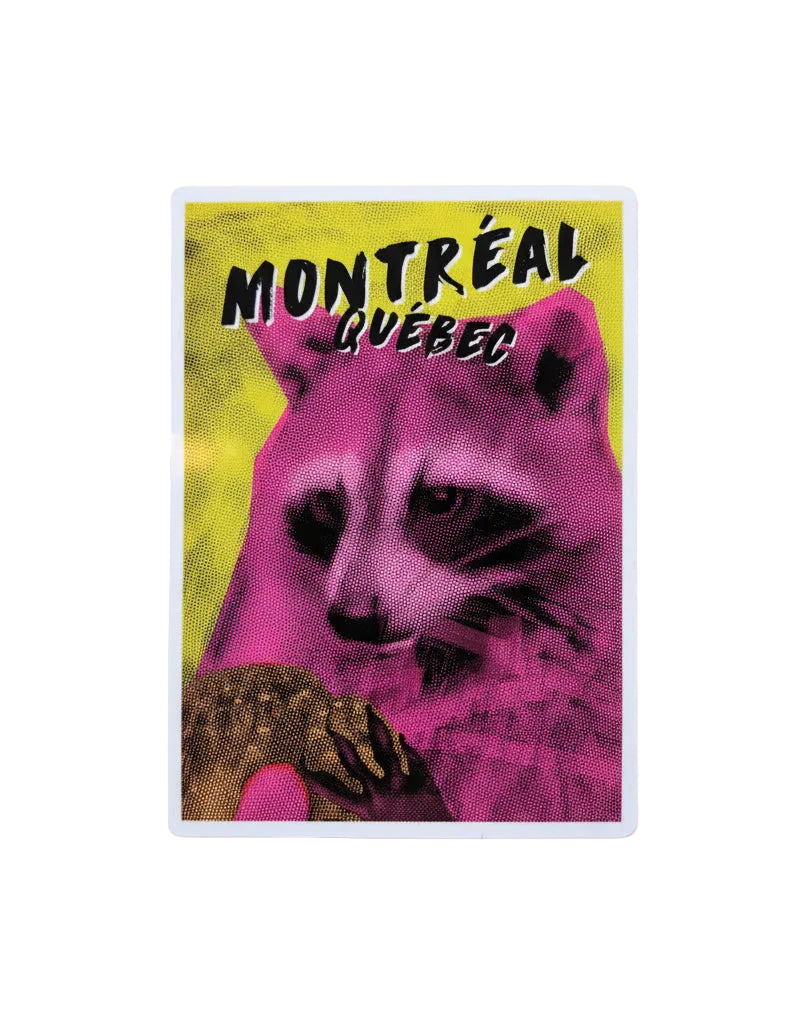 Pink raccoon bagel sticker LB