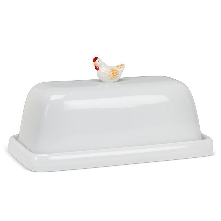 Beurrier rectangulaire avec poule
