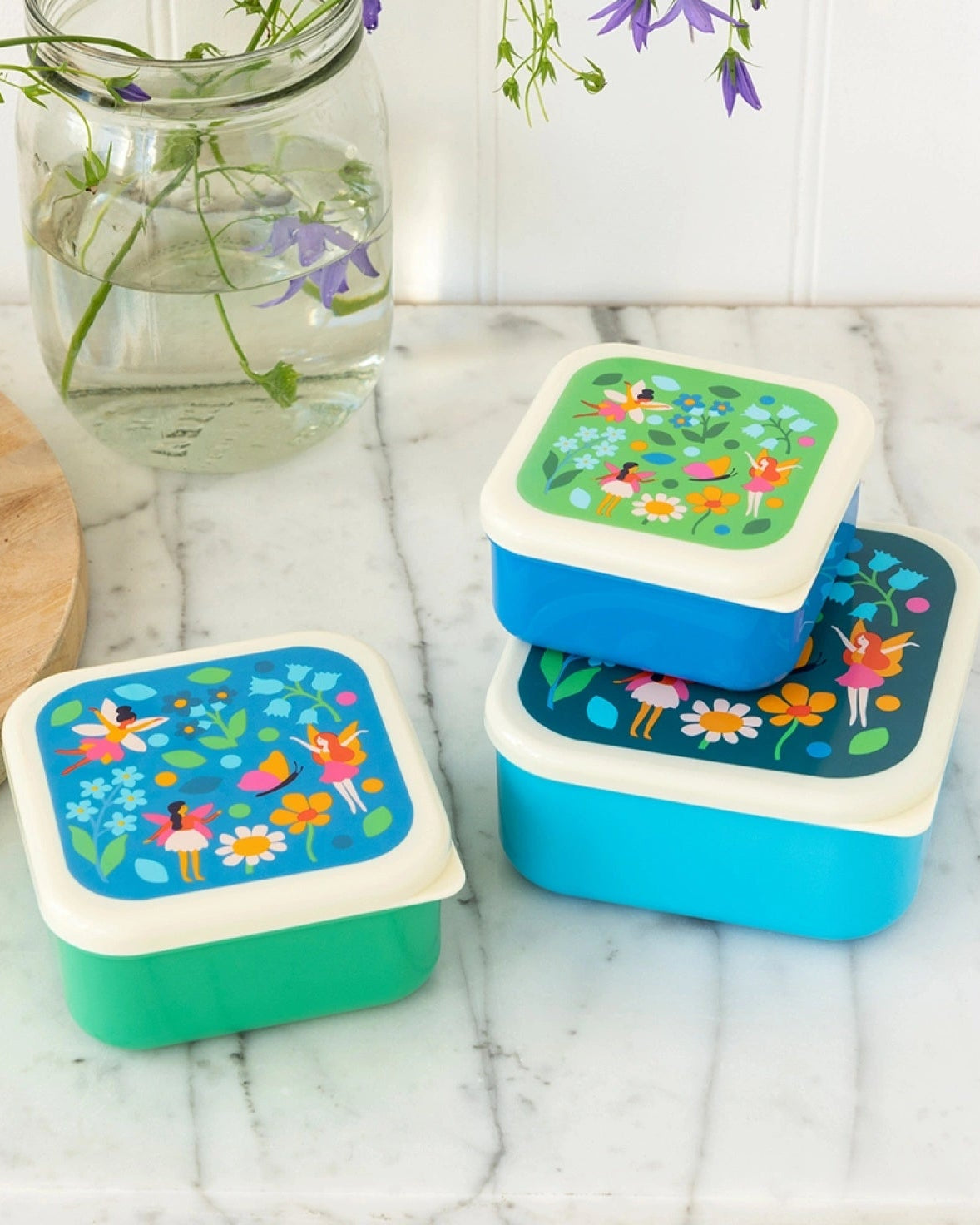 Boîtes à goûter (lot de 3) - Fées dans le jardin