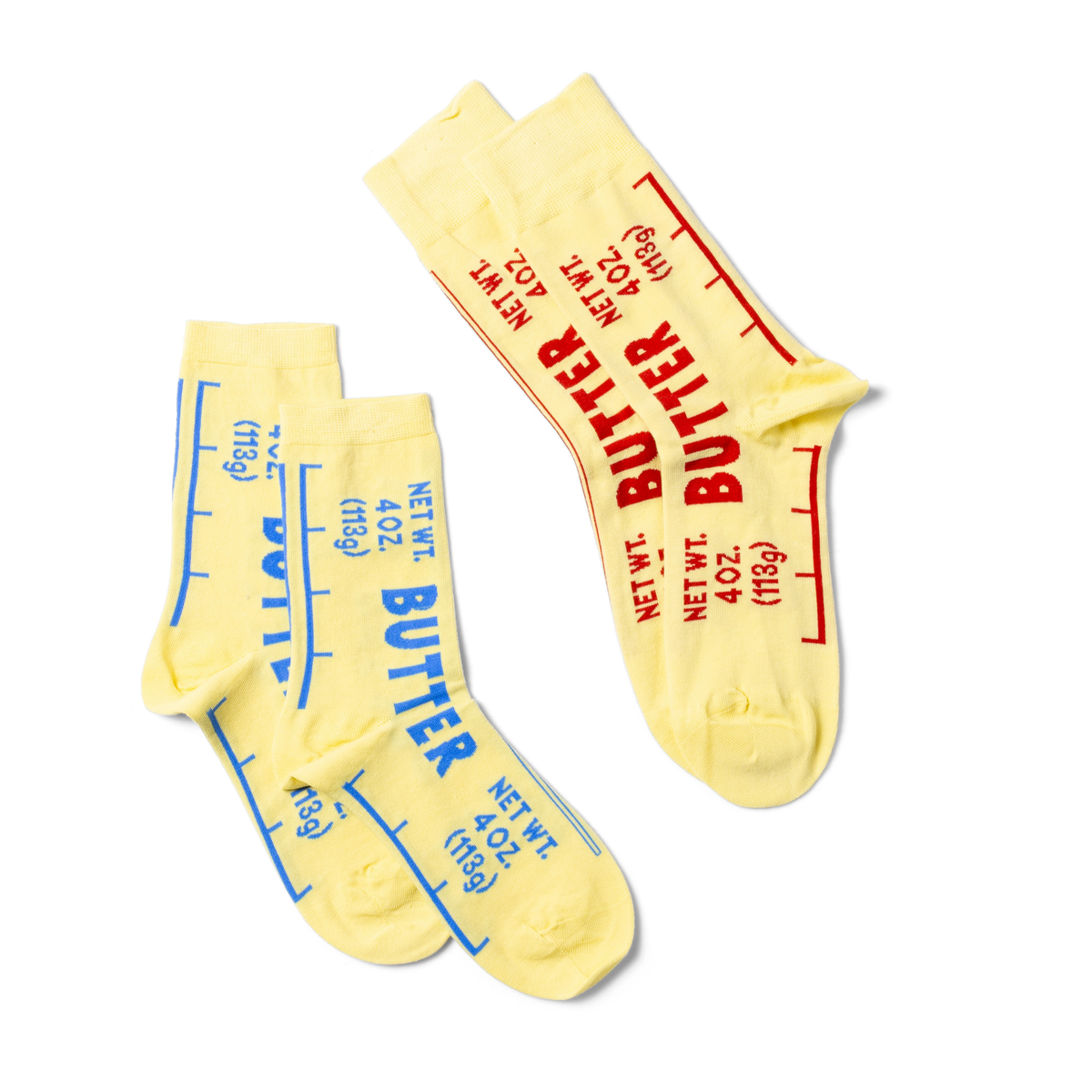Chaussettes montantes Beurre | Cadeau pour épicuriens et chefs | Taille L