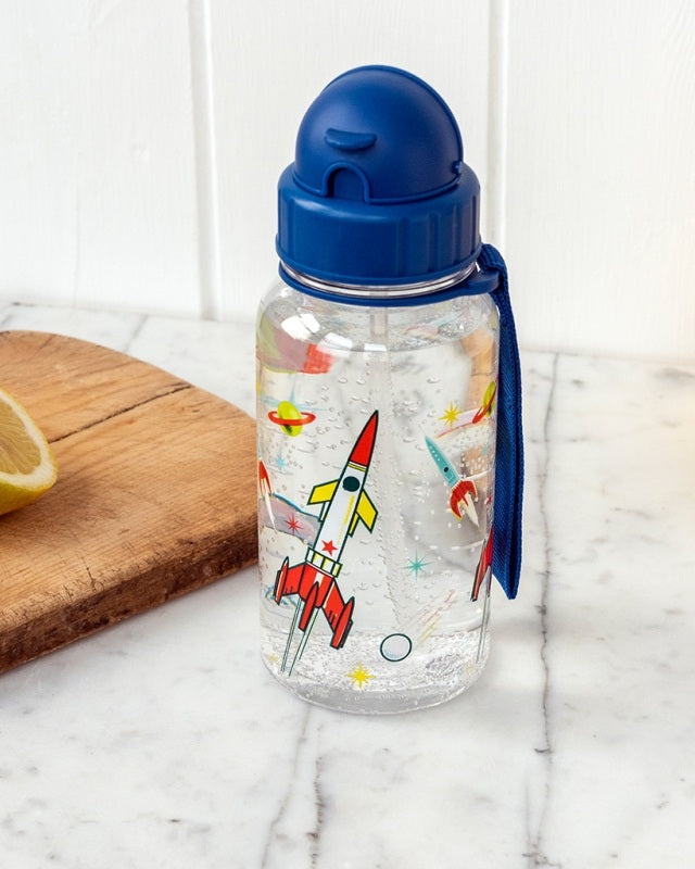 Children's water bottle with straw, 500ml - Ladybird - Rex London