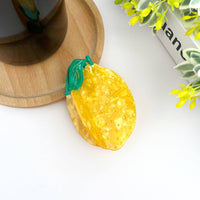Pince à cheveux citron jaune acétate, pince à cheveux fruit pour femme