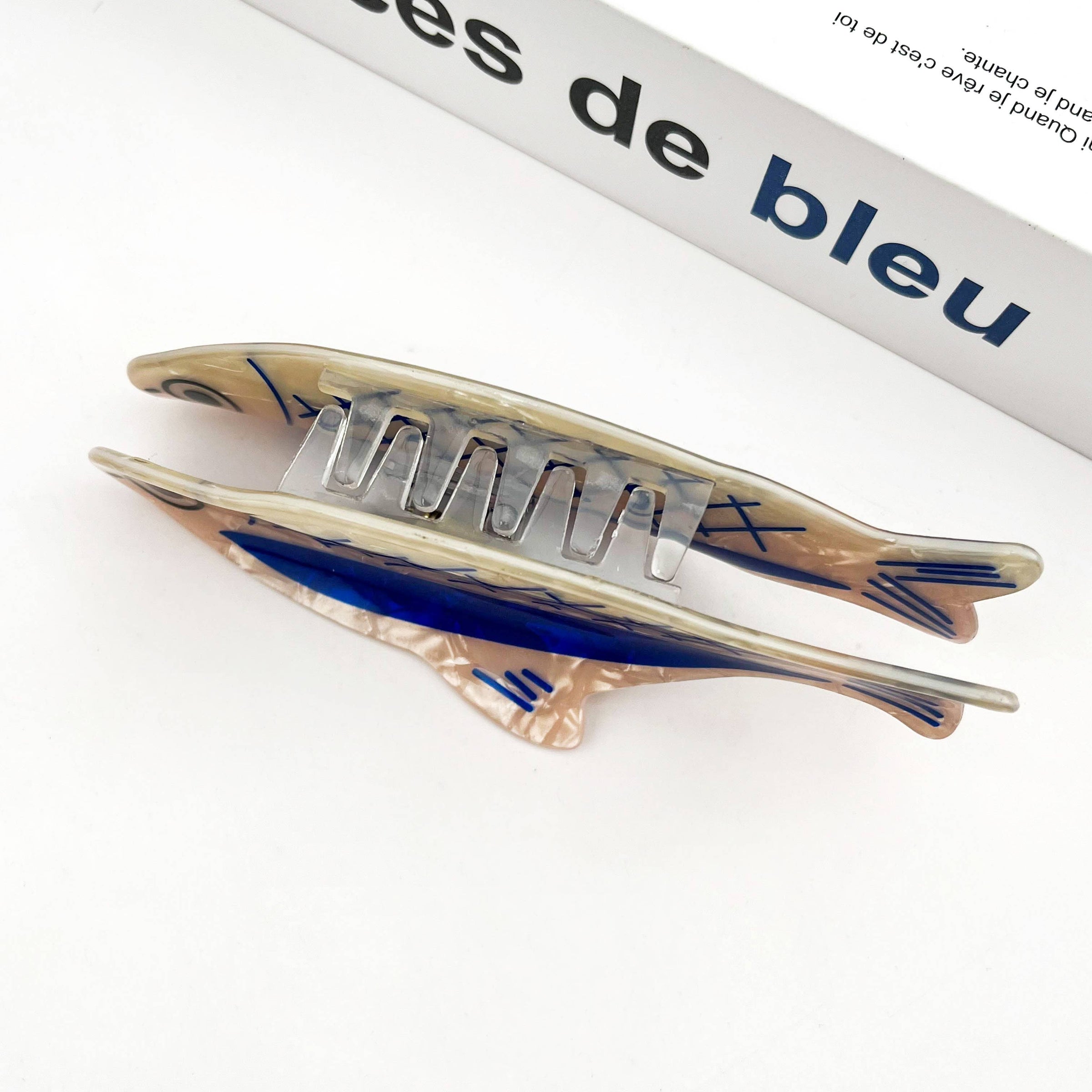 Pince à cheveux en forme de sardine, pince à cheveux style océan: Sardine