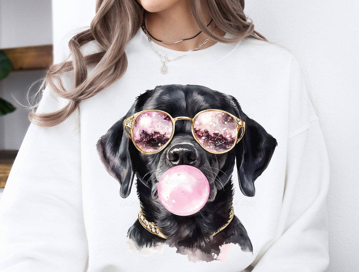 Transfert couleur pleine DTF - Bubble Gum Lab Noir: Poche (4,5")