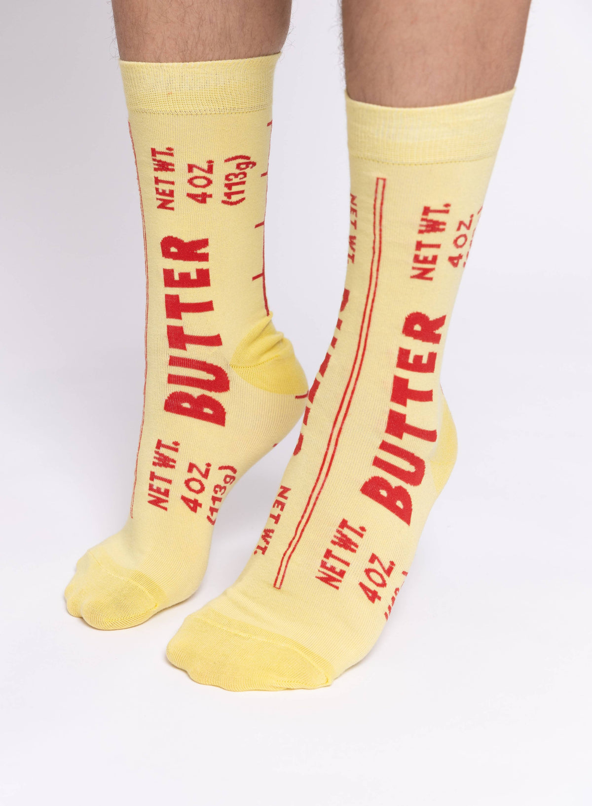 Chaussettes montantes Beurre | Cadeau pour épicuriens et chefs | Taille L