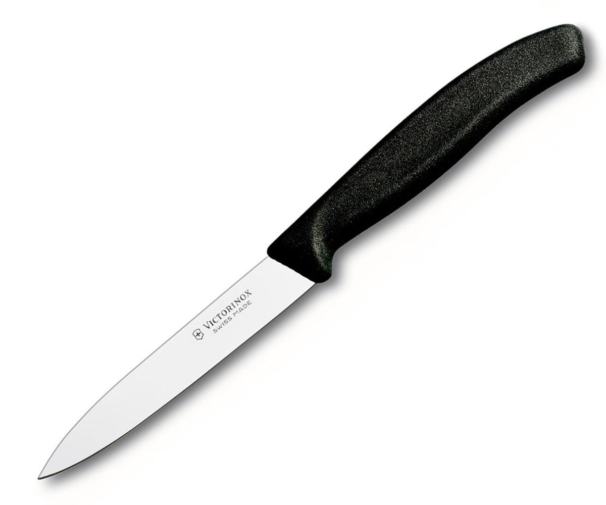 Couteau noir - lame droite - 10 cm - Swiss Classic 4 - Victorinox