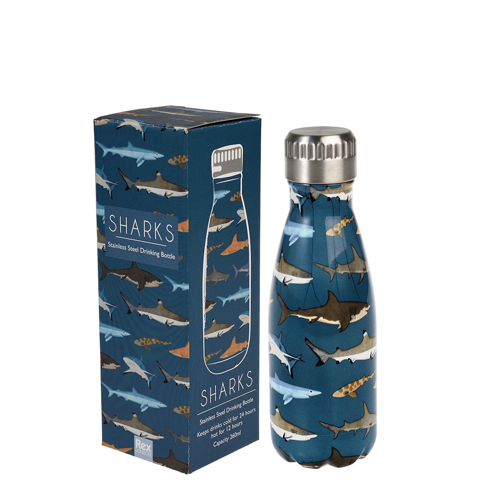 Bouteille en acier inoxydable - motif requins
