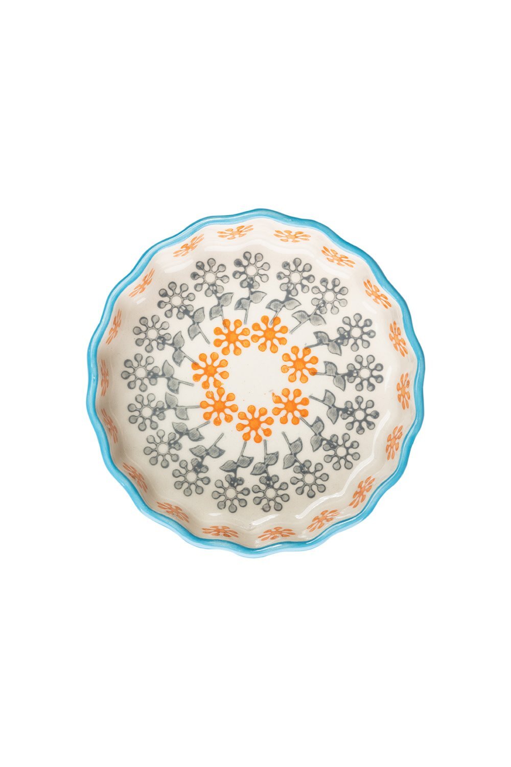 Plat à tartelette motif floral - 11 cm - Tranquillo