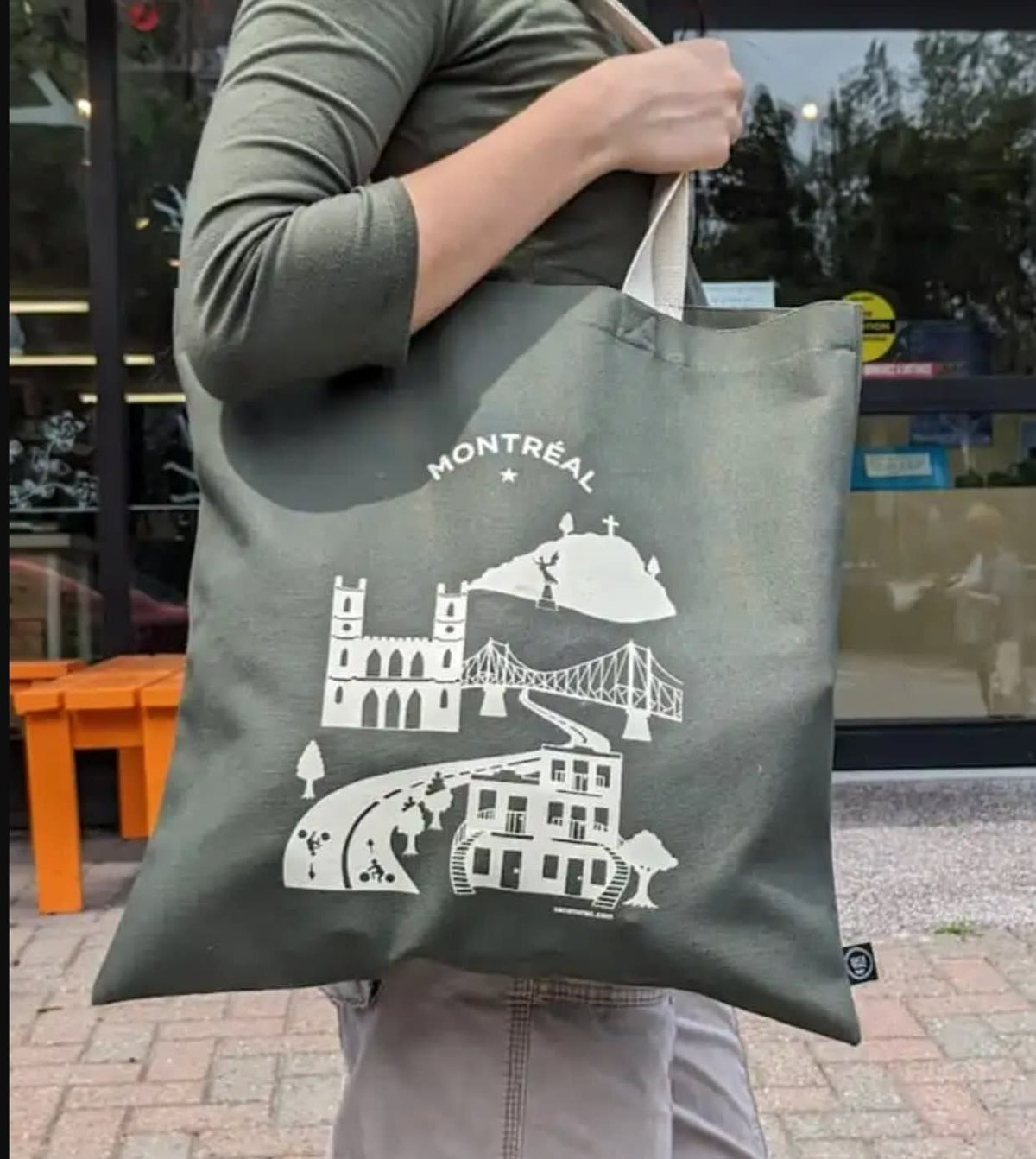 Sac réutilisable - Montréal - 2 tons beige ou kaki - Sac en vrac