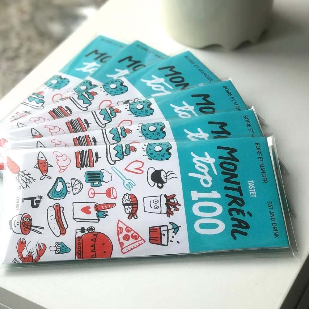 Carte Montréal Top 100 - Boire et manger - Paperole