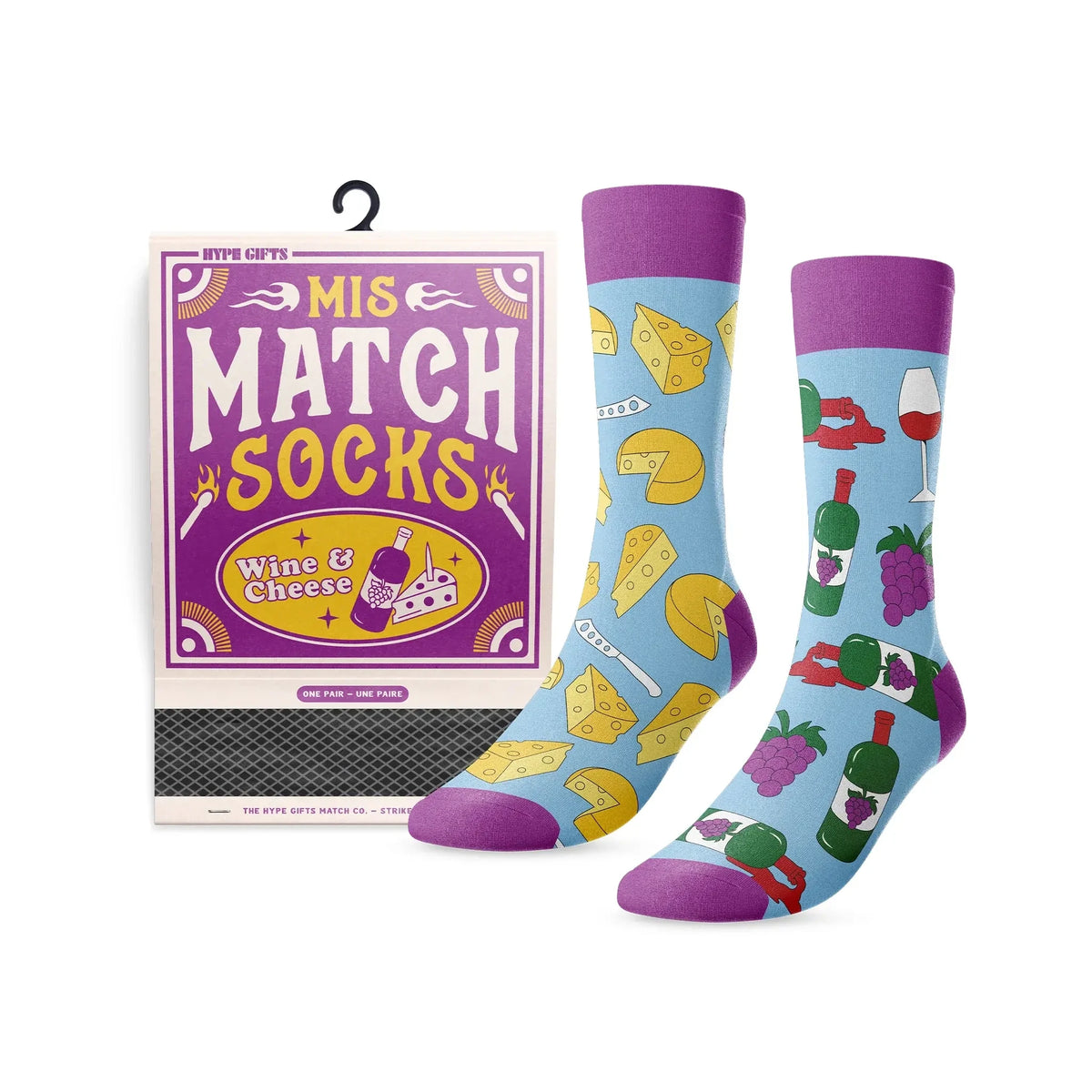 Socks - Mismatch Wine and Cheese - Out of the Sox
