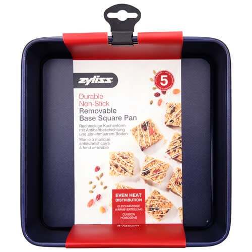 Moule à gâteau carré à fond amovible - 20 cm - Zyliss