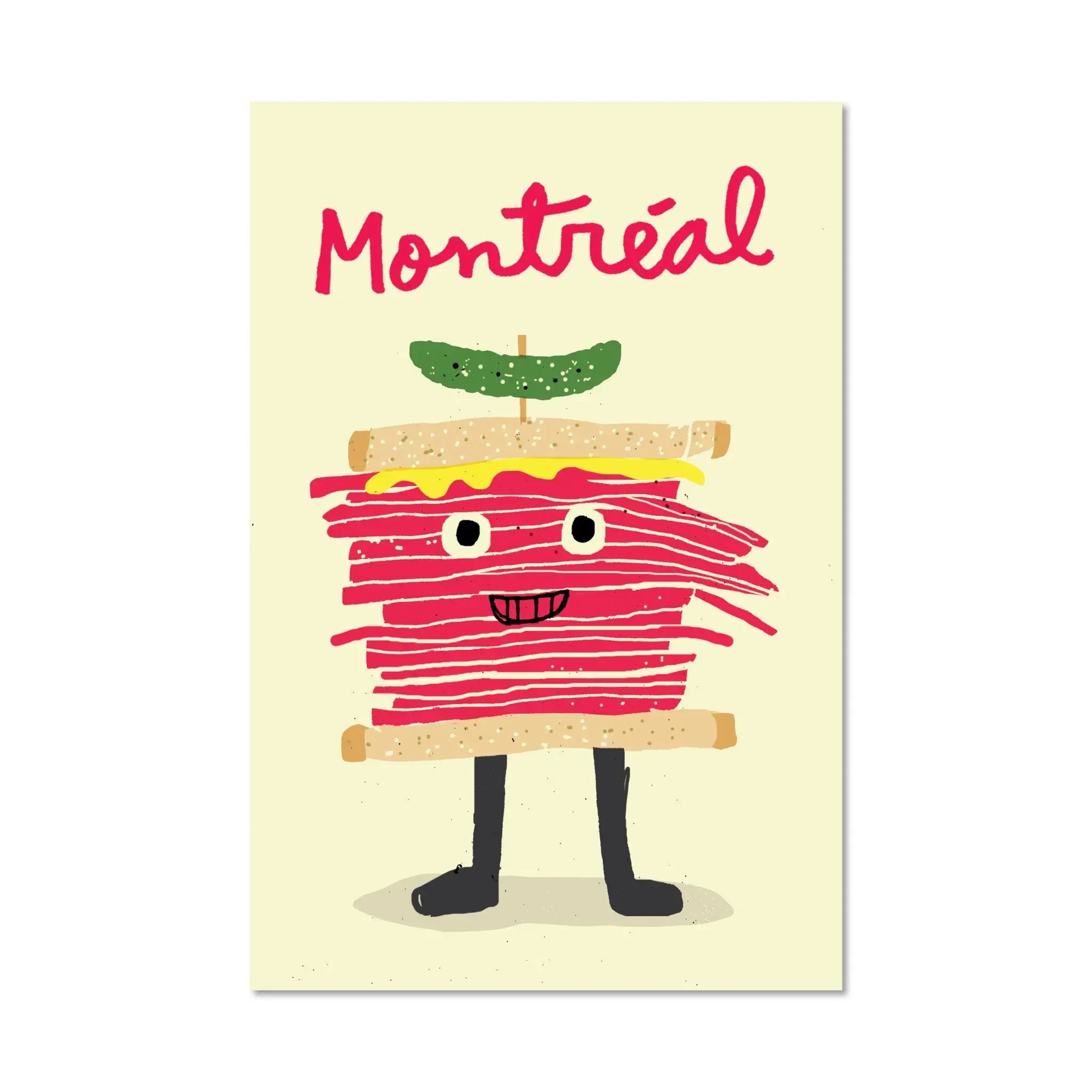 Postcard - Smoked Meat - Francis Léveillée - Paperole
