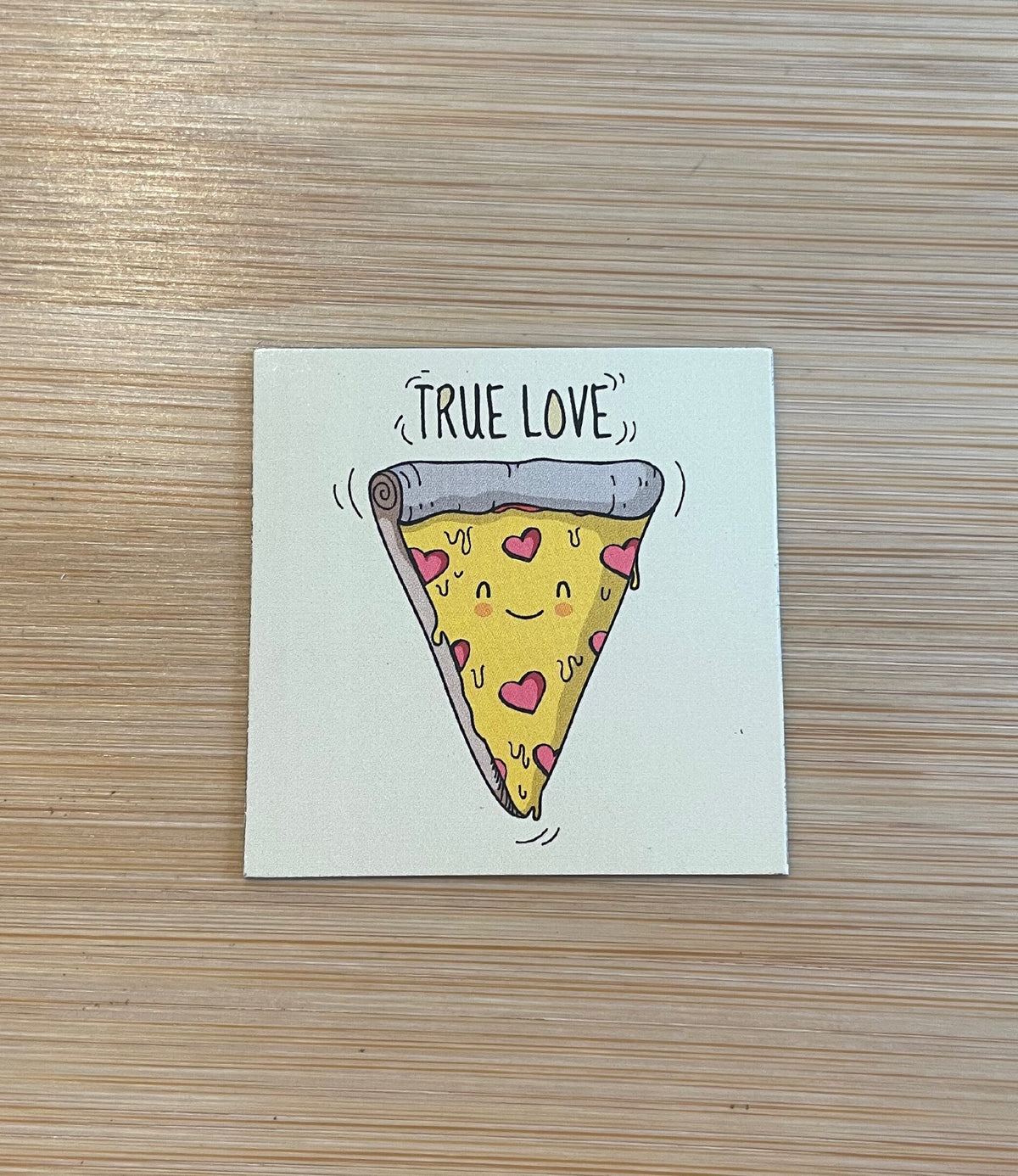 Aimant carré pizza - True Love