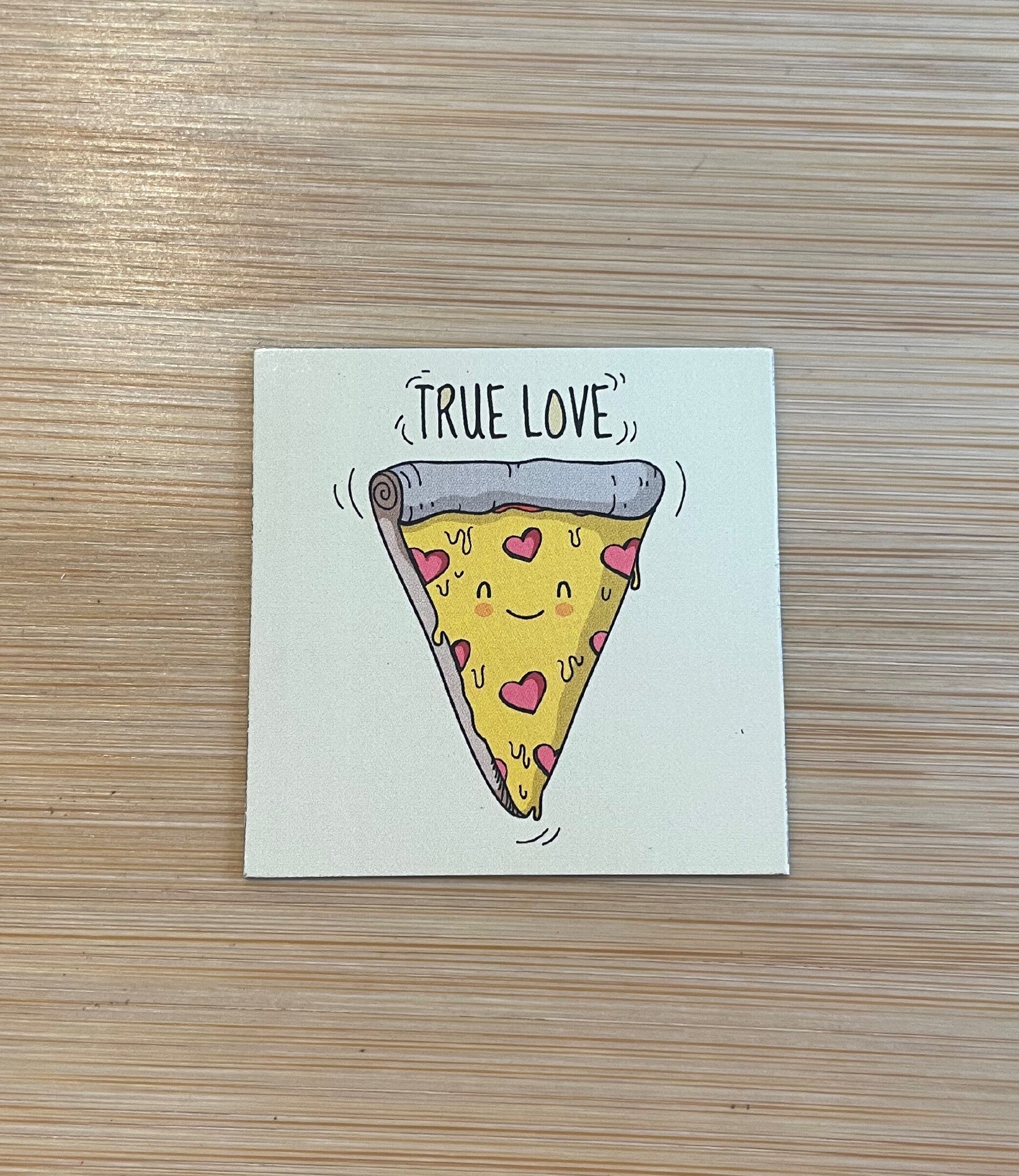 Aimant carré pizza - True Love