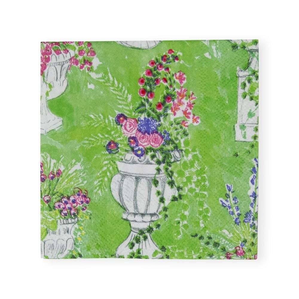 Serviettes 3 plis - motif jardin du Luxembourg - Caspari