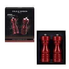 Salière & poivrière - Rouge gloss - Coffret - Cole & Mason