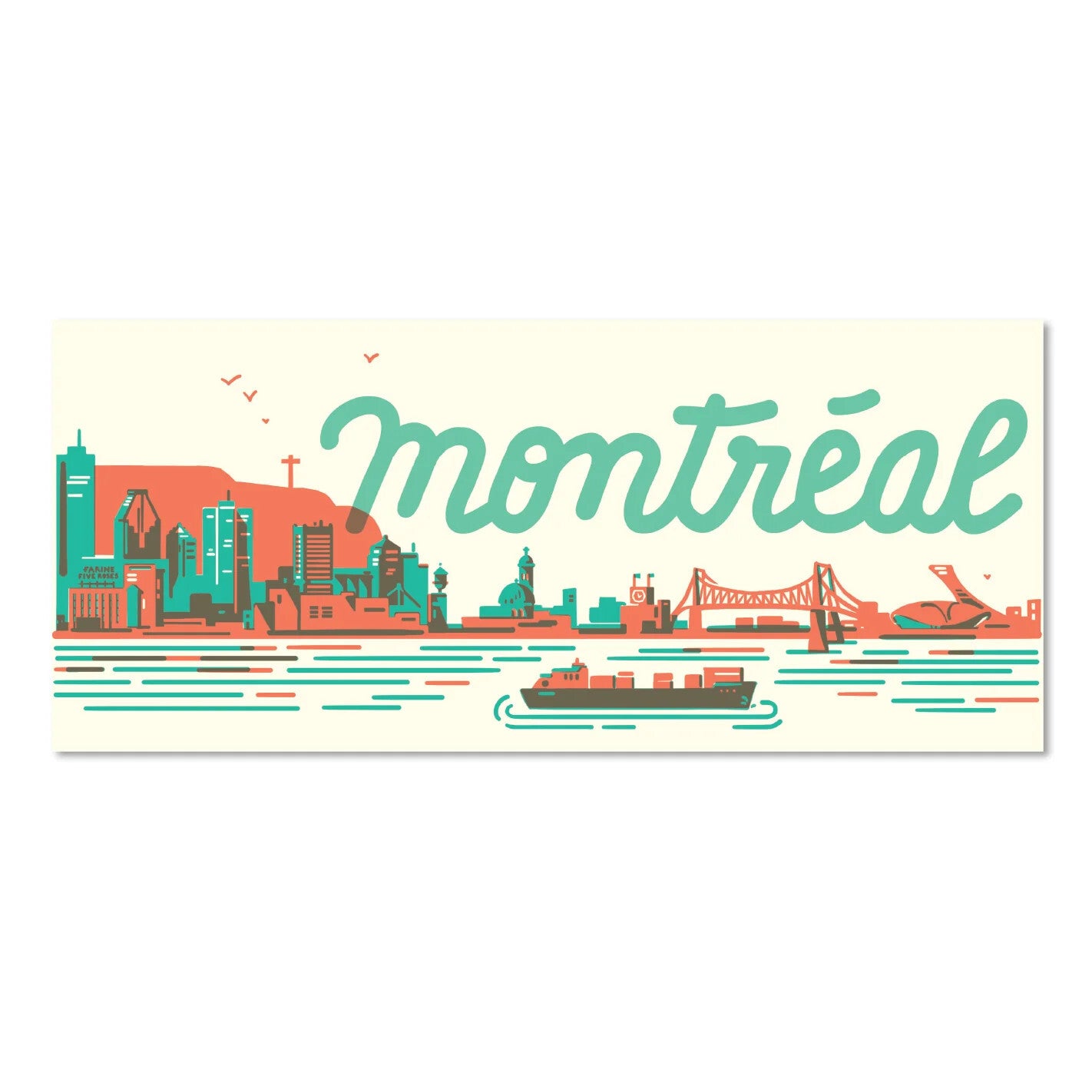 Carte postale longue - Montréal Skyline