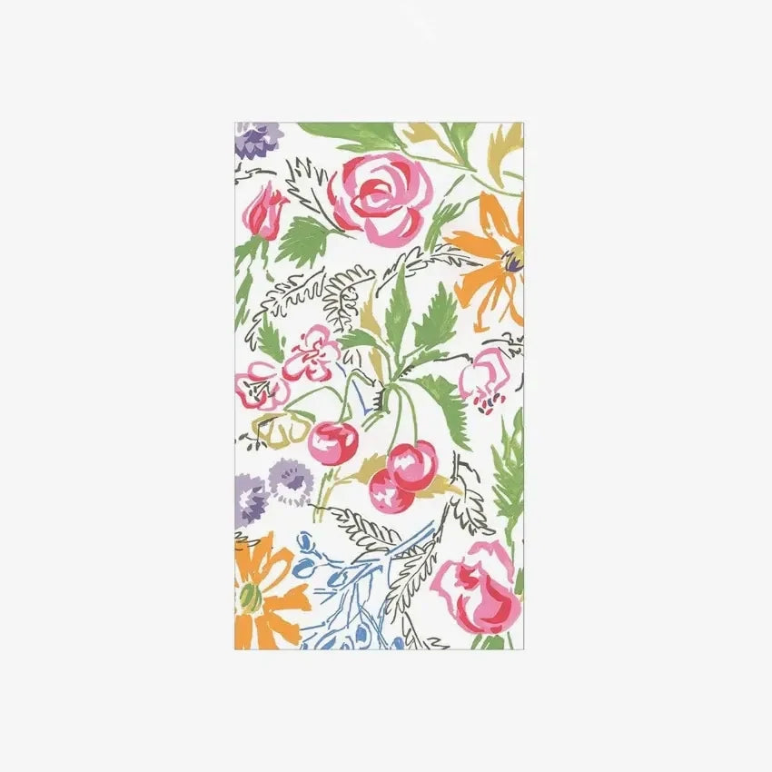 Serviettes 3 plis - motif floral - Caspa