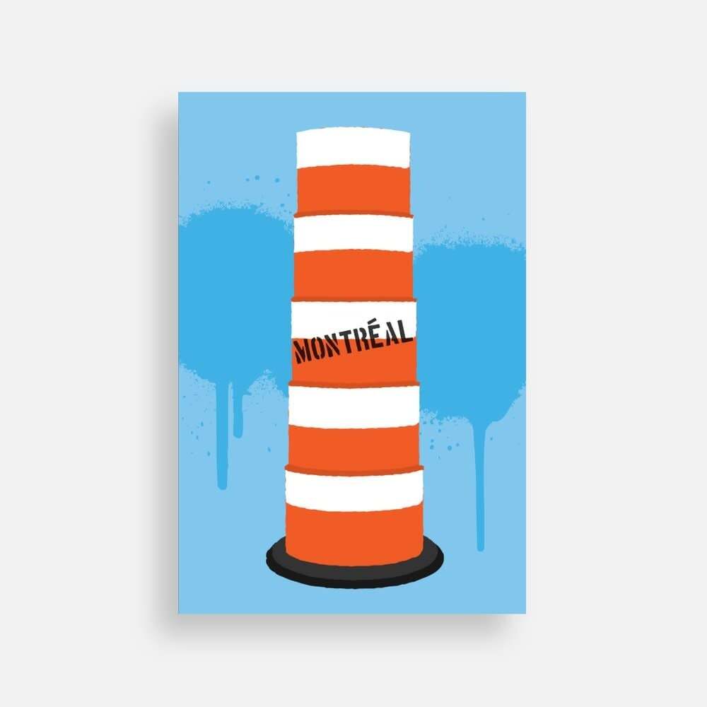 Carte postale Cône orange 4 x 6 LB