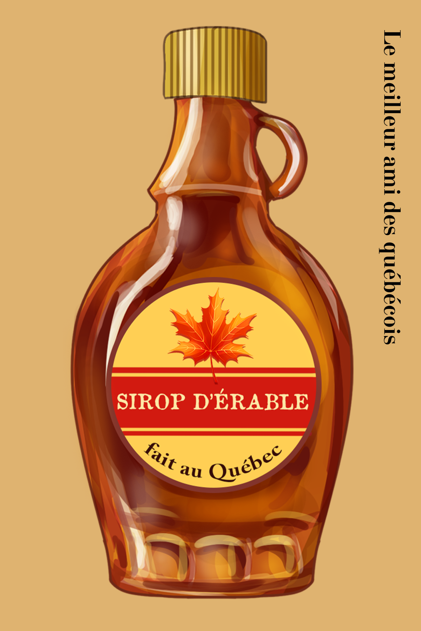 Carte postale Bouteille Sirop d'érable 4 x 6 LB