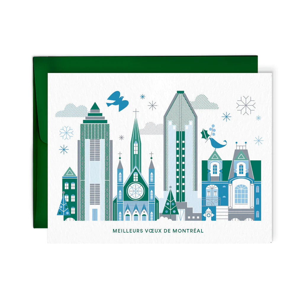 Carte de souhaits - Meilleurs voeux de Montréal -  Paperole