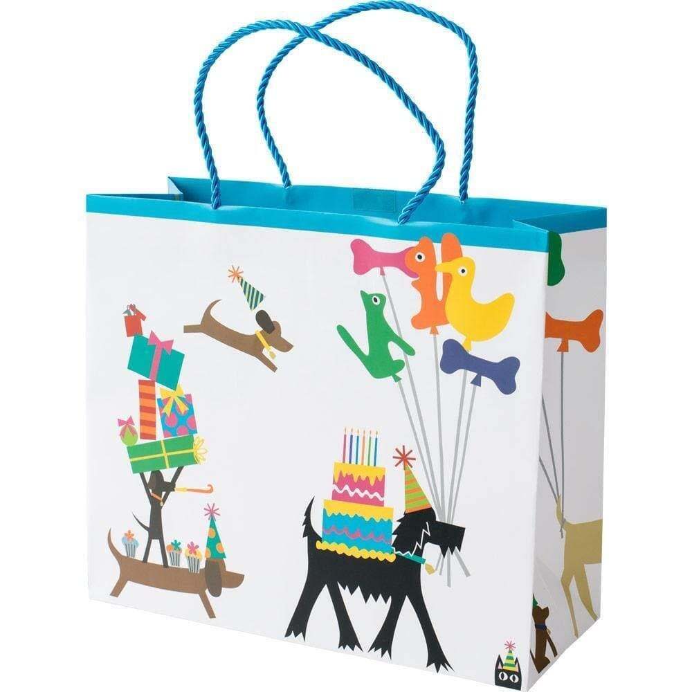 Sac cadeau - motif fête & chiens - Caspari