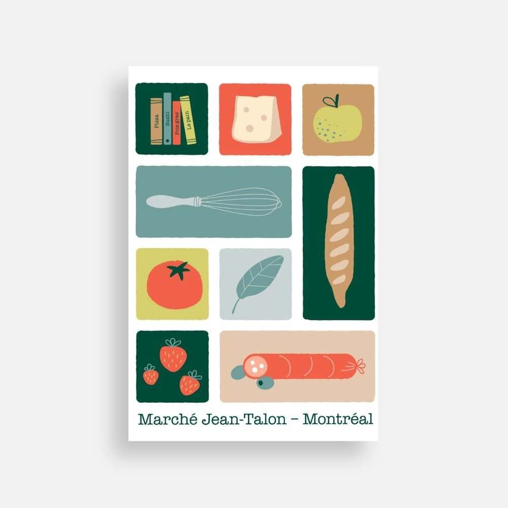 Carte postale Marché Jean-Talon 4 x 6 - LB