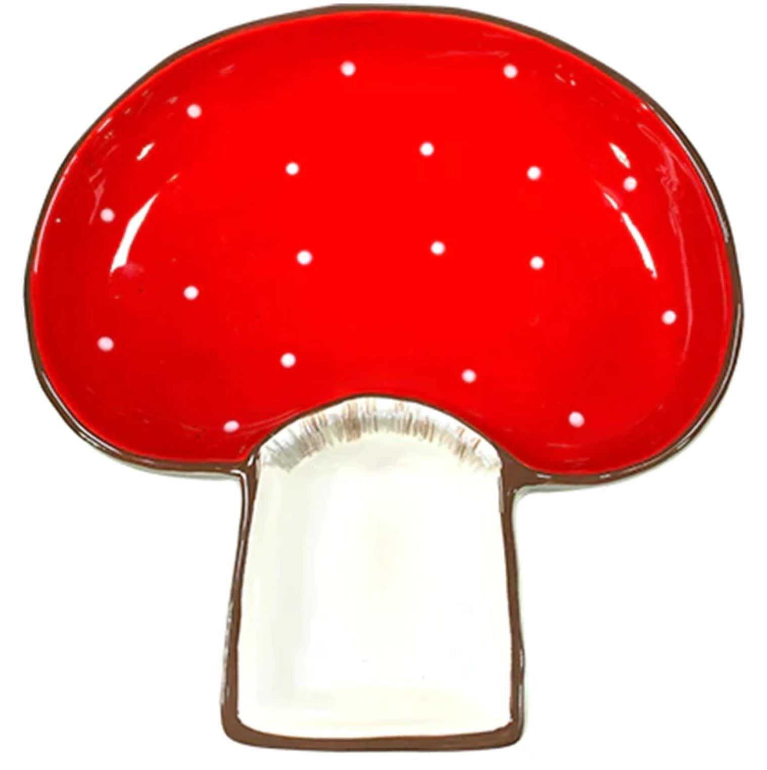 Plateau de service à deux compartiments en forme de champignon