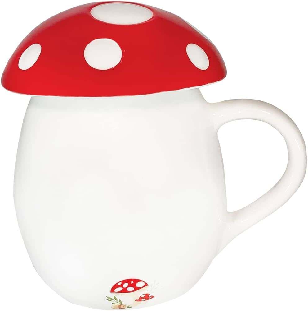 Tasse avec couvercle champignon (12 oz.)