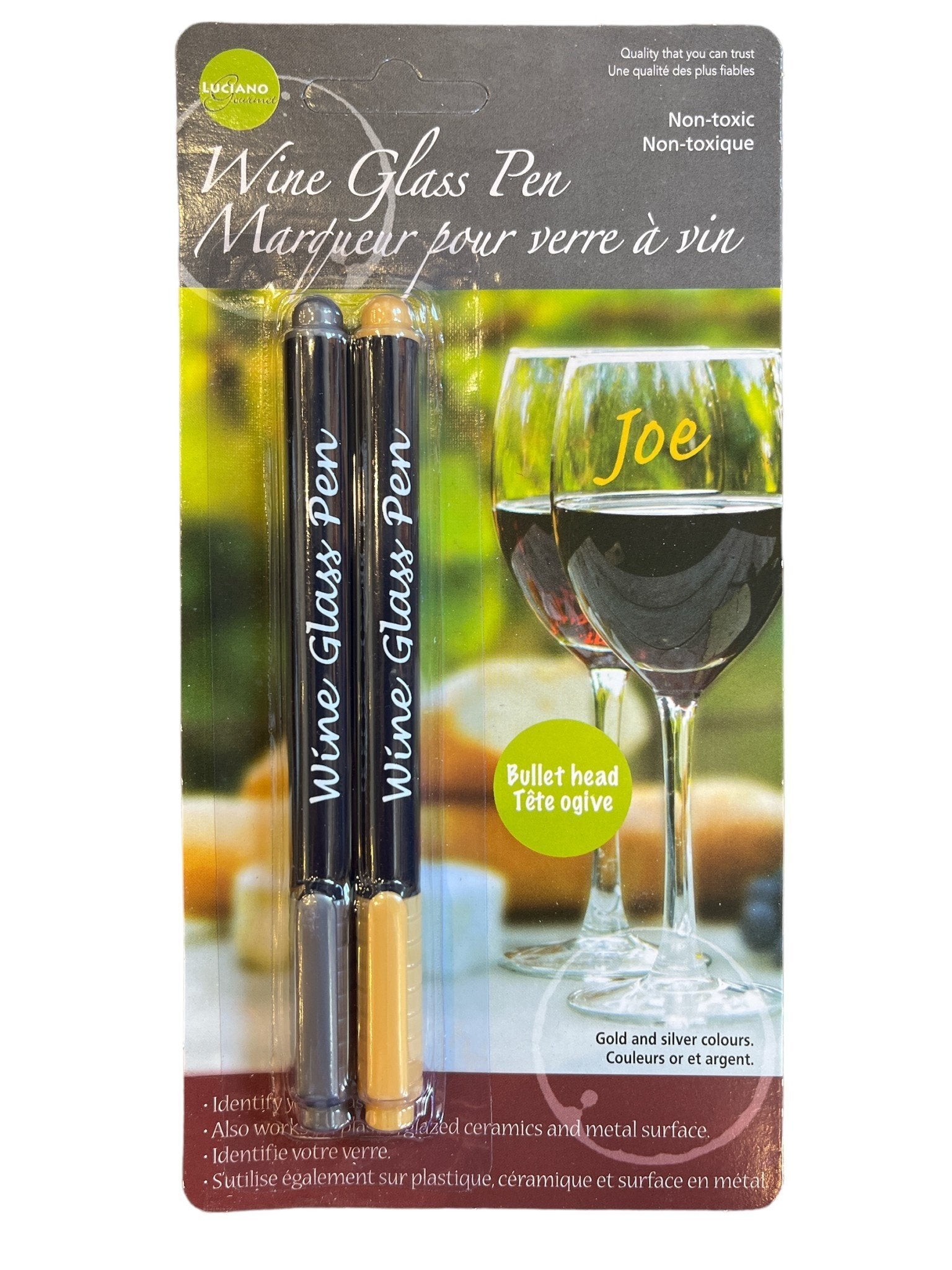 Wine glass markers (set of 2)
