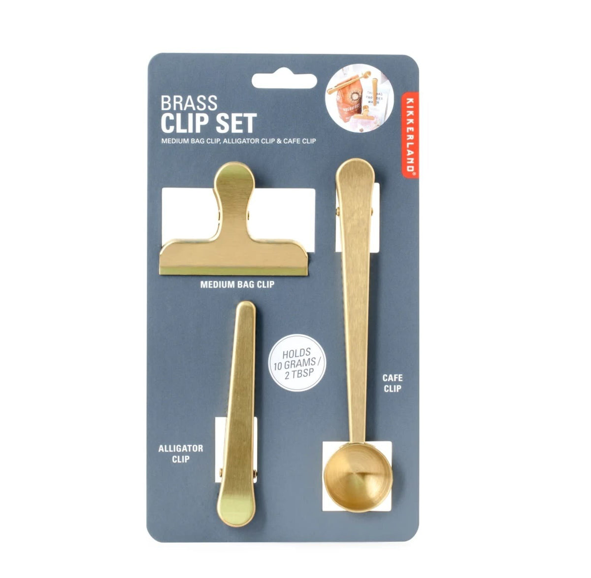 Ensemble de 3 pinces dorées