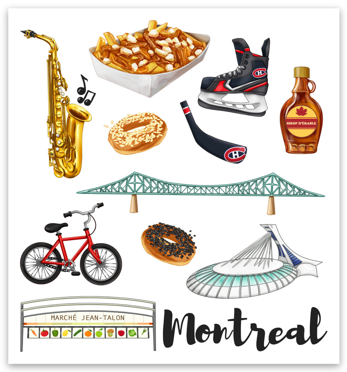 Autocollant Montréal emblèmes LB